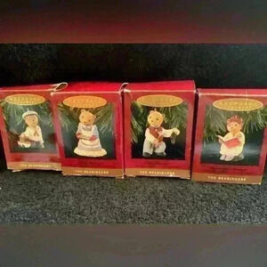 Vintage 1993 Hallmark Keepsake Ornaments, The Bearingers, Set of 4